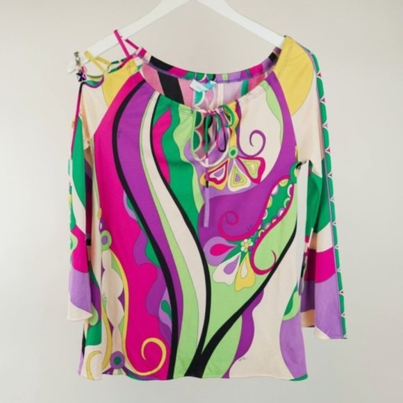 Emilio Pucci SS/05 Multicolour Geometric Top - Picture 1 of 5